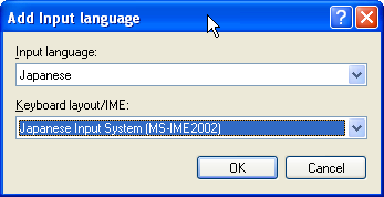 The Add Input Language dialog box